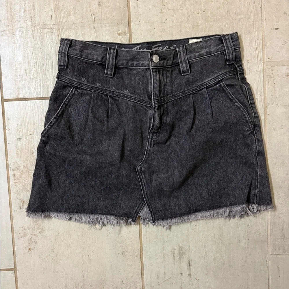 Free People Sidecar Mini Denim Skirt - Picture 2 of 6